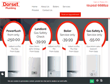 Tablet Screenshot of dorsetplumbing.com
